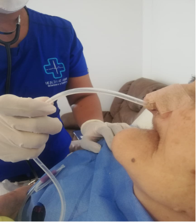 Procedimiento médico en domicilio